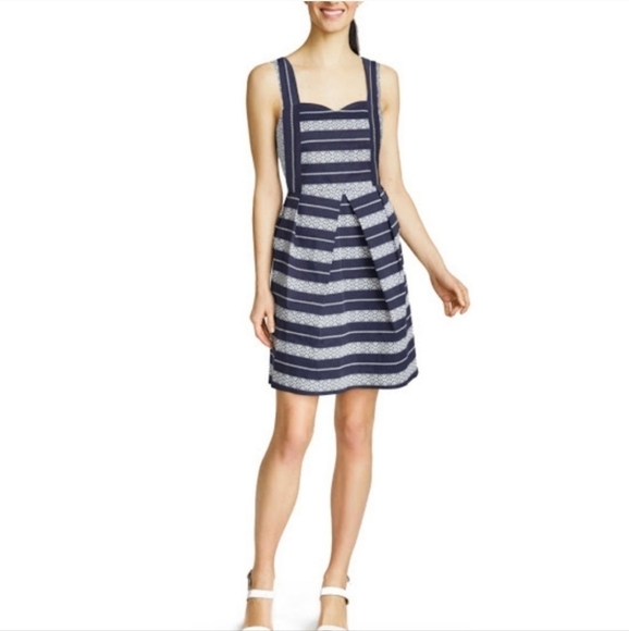 Draper James Dresses & Skirts - Draper James Striped Sweetheart Mini Dress